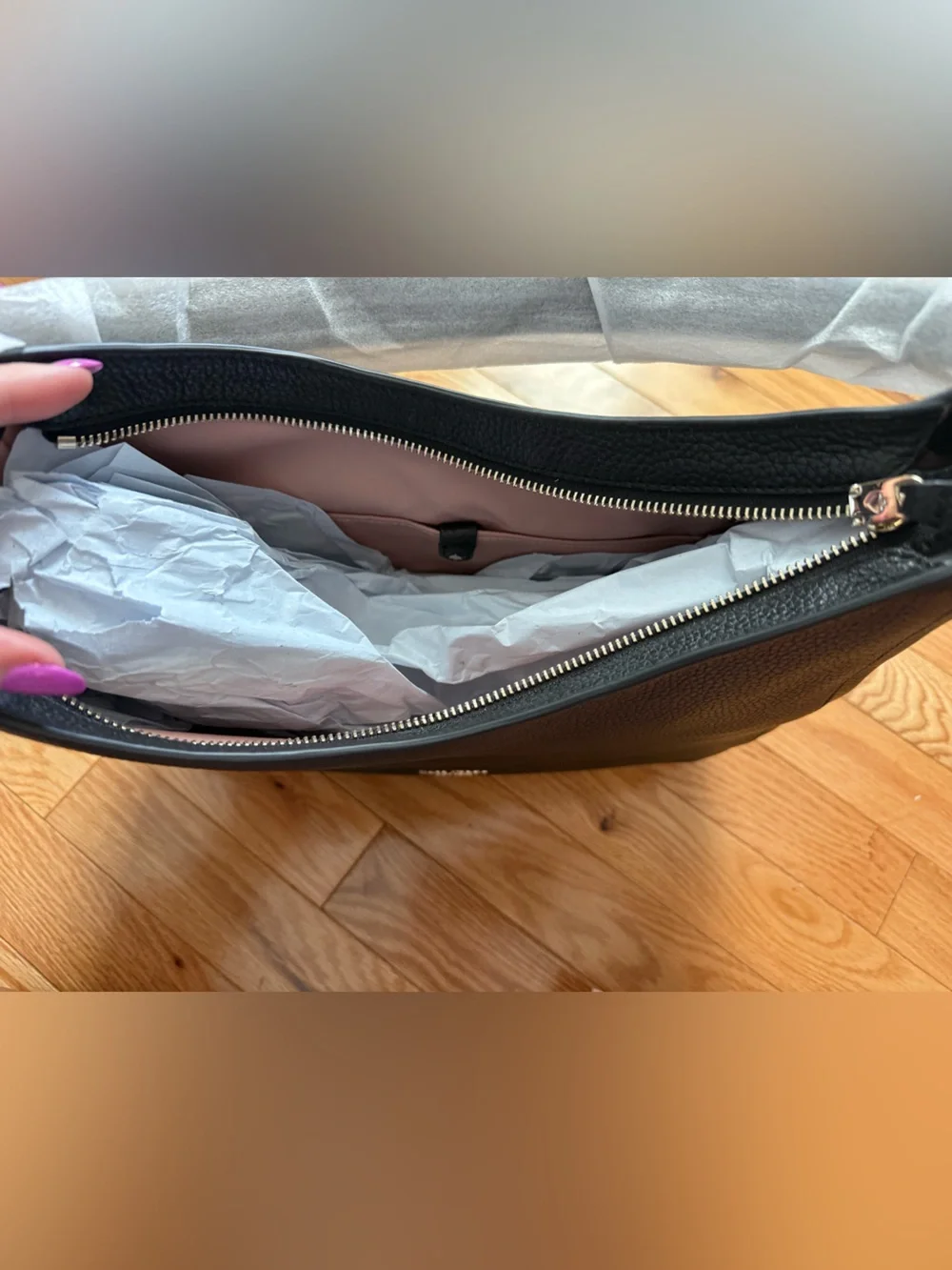 kate spade Black Pebbled Leather Shoulder Hobo
